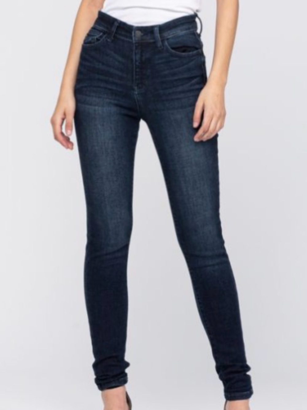 Judy Blue Skinny Jeans Dark Wash Mid Rise Stretch Size 7 28” Inseam